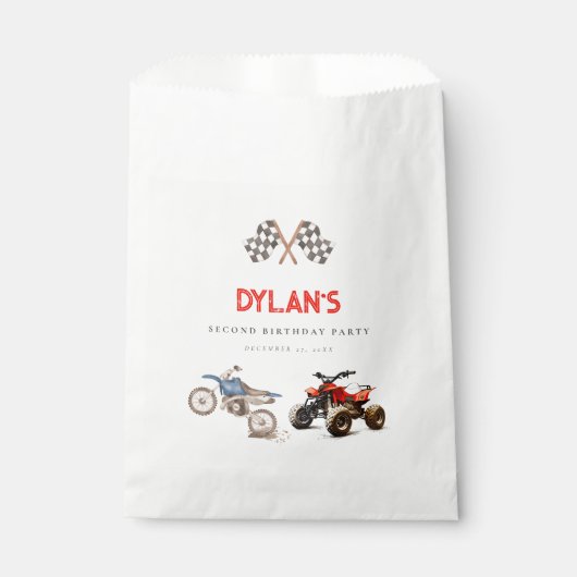 Sachets En Papier Anniversaire des Vélos mignons (Devant)