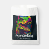 Sachets En Papier Anniversaire Dino T-Rex (Devant)