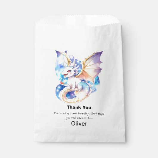 Sachets En Papier Anniversaire du dragon (Devant)