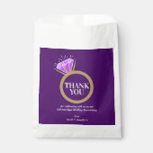 Sachets En Papier Anniversaire du mariage Amethyst merci violet (Devant)