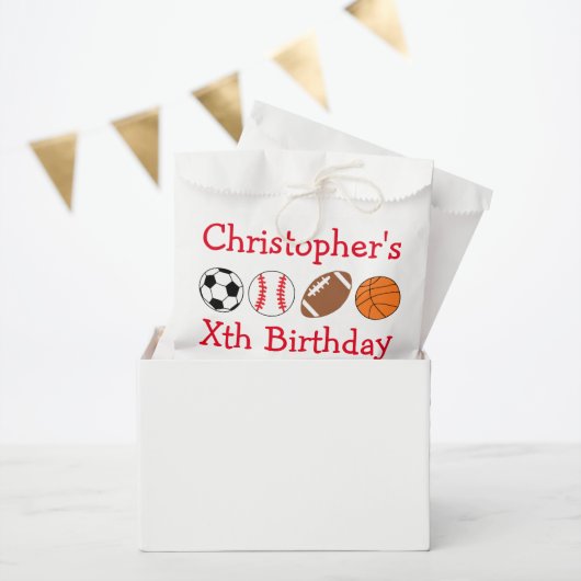 Sachets En Papier Anniversaire du sport (Fête)