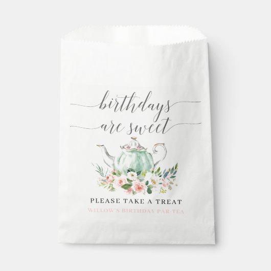 Sachets En Papier Anniversaire fête Tea Party Les anniversaires sont (Devant)