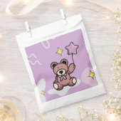 Sachets En Papier Anniversaire Fille Teddy Ours (Coupé)