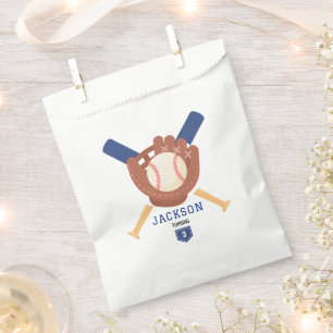 Sachets En Papier Anniversaire Frappeur de Baseball Minimaliste Mode