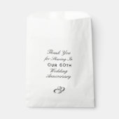 Sachets En Papier Anniversaire Mariage simple Merci d'anneau de diam (Devant)