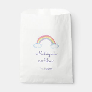 Sachets En Papier Anniversaire mou de l'arc-en-ciel et des nuages