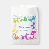 SACHETS EN PAPIER ANNIVERSAIRE NEON ANIMAUX BALLONS PLAQUES DE PAPIE (Devant)