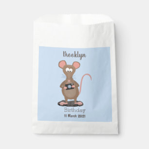 Sachets En Papier Anniversaire personnalisé pour rat et appareil pho