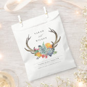 SACHETS EN PAPIER ANTLER BOHEMIAN ALLURE MARIAGE FLORAL SUCCULENT (Coupé)