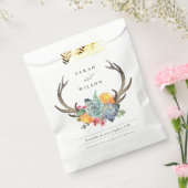 SACHETS EN PAPIER ANTLER BOHEMIAN ALLURE MARIAGE FLORAL SUCCULENT (Scellé)