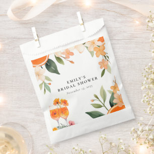 Sachets En Papier Aperol Spritz Fête des mariées aquarelle