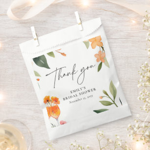 Sachets En Papier Aperol Spritz Fête des mariées aquarelle