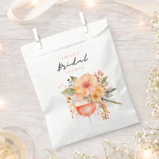 Sachets En Papier Aperol Spritz Floral Réception de Mariage (Coupé)