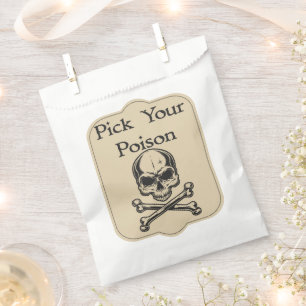 Sachets En Papier Apothicaire d'Halloween Choisissez Votre Poison