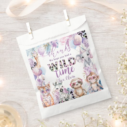 Sachets En Papier Appeler tous les animaux de fête Jungle Safari Ann (Coupé)