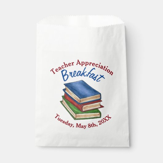 Sachets En Papier Appréciation de l'enseignant Petit déjeuner de ret (Devant)