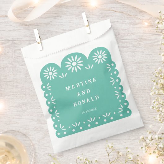 SACHETS EN PAPIER AQUA MEXICAIN PAPEL PICADO (Coupé)