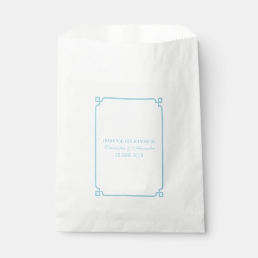 Sachets En Papier Aqua Paradise Deco Chic Mariage (Devant)
