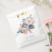 Sachets En Papier Aquarelle à fleurs pourpres Dusty Mariage personna (Scellé)