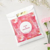 Sachets En Papier Aquarelle Abstraite moderne Mariage rose (Scellé)