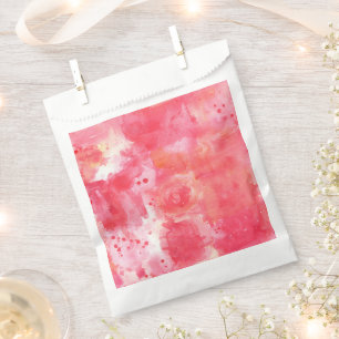 Sachets En Papier Aquarelle Abstraite rose