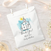 Sachets En Papier Aquarelle avec Merci Cross Steeple (Coupé)