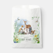 Sachets En Papier Aquarelle Baby shower des animaux de la forêt de b (Devant)