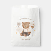 Sachets En Papier Aquarelle Baby shower Ours en Teddy (Devant)