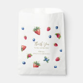 Sachets En Papier Aquarelle Berry Baby shower doux Merci (Devant)