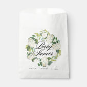 Sachets En Papier Aquarelle blanc Hydrangea Wreath Baby shower (Devant)