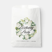 Sachets En Papier Aquarelle Blanc Hydrangea Wreath fête d'anniversai (Devant)