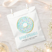 Sachets En Papier Aquarelle Bleu brillant Donut Bébé Parsemer (Coupé)