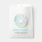 Sachets En Papier Aquarelle Bleu brillant Donut Bébé Parsemer (Devant)