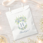 Sachets En Papier Aquarelle Bleu et Blanc Hydrangea Crest (Coupé)