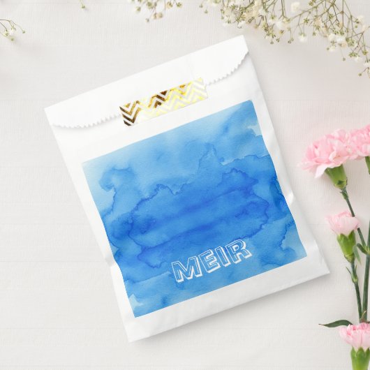 Sachets En Papier Aquarelle bleu haut-sherin pour sac (Scellé)