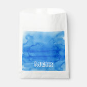 Sachets En Papier Aquarelle bleu haut-sherin pour sac (Devant)