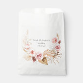 Sachets En Papier Aquarelle Boho Floral Pampas Grass Mariage (Devant)