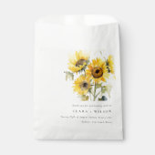 Sachets En Papier Aquarelle Boho minimale Tournesol Mariage rustique (Devant)