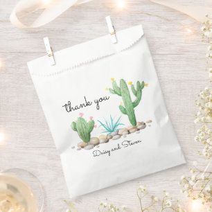 Sachets En Papier Aquarelle Cactus