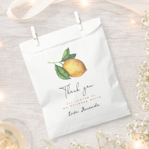 Sachets En Papier Aquarelle citron merci 1er anniversaire