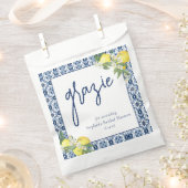 Sachets En Papier Aquarelle Citron Positano Fête des mariées (Coupé)