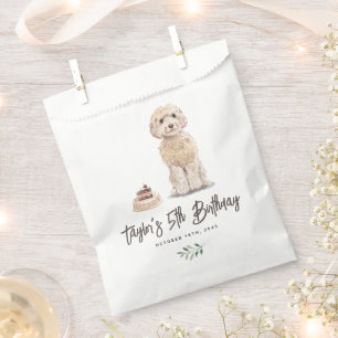 Sachets En Papier Aquarelle Cockapoo Chien Merci d'anniversaire