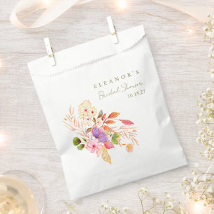 Sachets En Papier Aquarelle colorée Brunch Floral Bubbly Douche