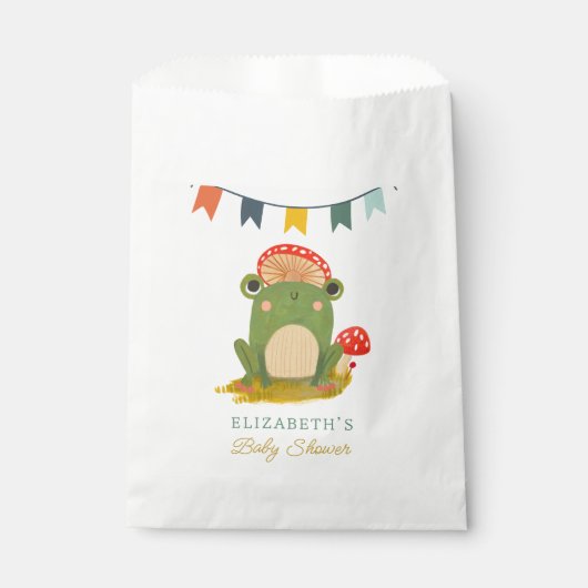 Sachets En Papier Aquarelle Cute Frog Baby shower (Devant)