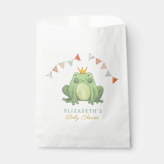 Sachets En Papier Aquarelle Cute Frog Baby shower (Devant)