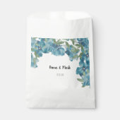 Sachets En Papier Aquarelle de fusion florale bleu peinte à la main (Devant)