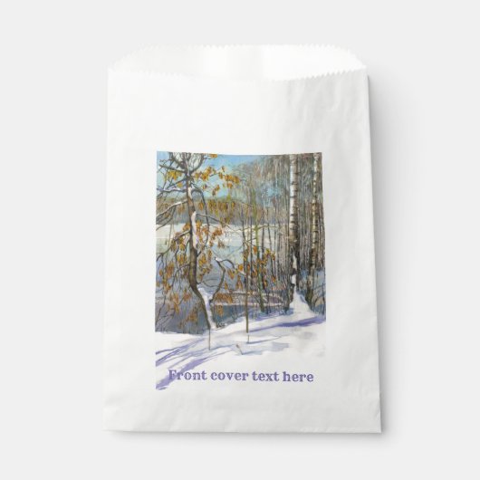 Sachets En Papier Aquarelle de neige (Devant)