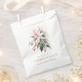 Sachets En Papier Aquarelle de Noël Poinsettia Berries Folithe (Coupé)