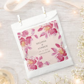Sachets En Papier Aquarelle de Rose clair Mariage moderne (Coupé)