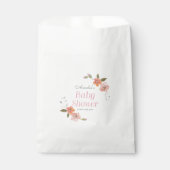 Sachets En Papier Aquarelle délicate Baby shower rose floral (Devant)